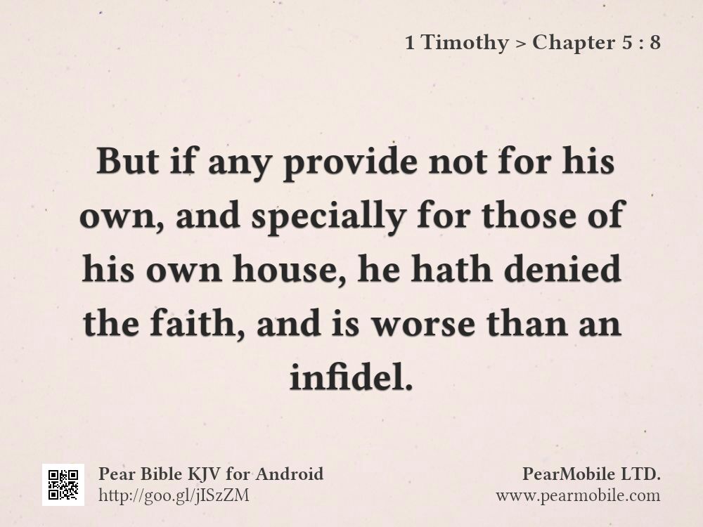 1 Timothy, Chapter 5:8